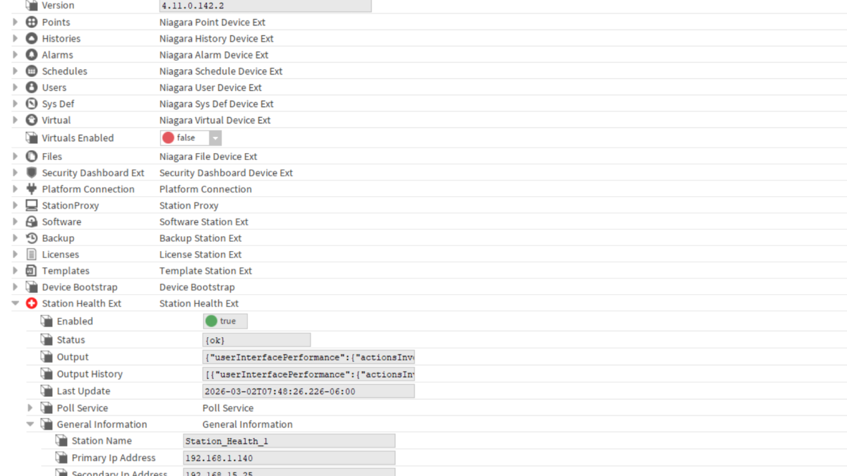 Niagara Network Station Extension