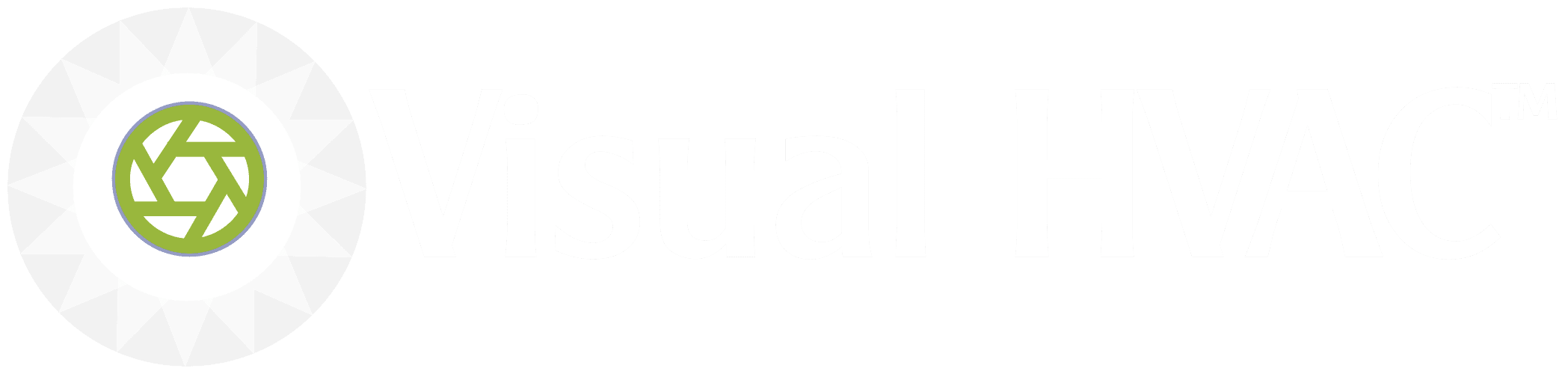 Visual HVAC Logo - White Version